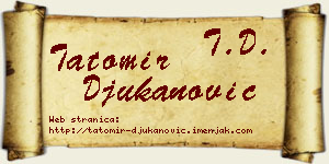 Tatomir Đukanović vizit kartica